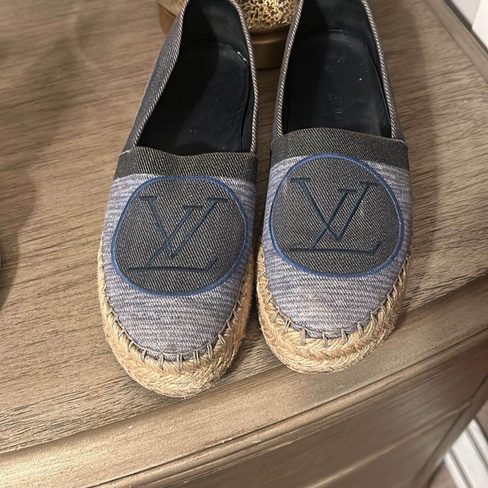 Louis Vuitton Charcoal and Navy Espadrilles